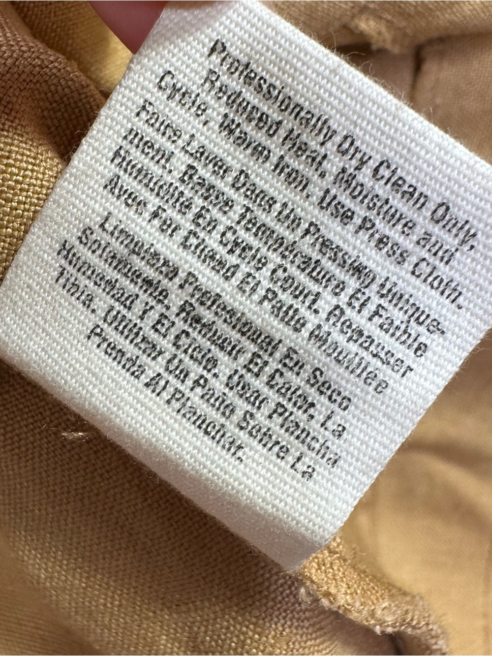 DKNY 100% Linen Tan Blazer Jacket Size 8 Office Career Quiet Luxury Coastal - Picture 12 of 14